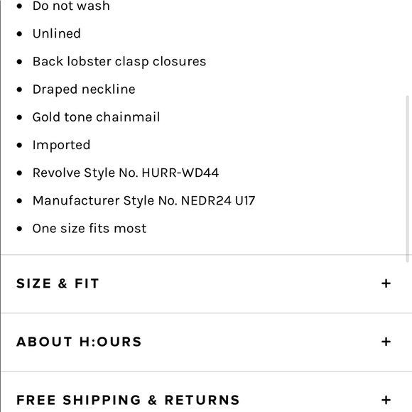 🌿 H:ours 🌿 ladies chainmail glomesh gold dress mini party BNWT - Picture 4 of 7